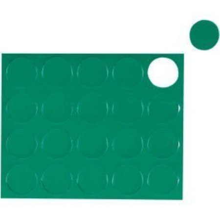 BI-SILQUE MasterVision Green Circle Magnets, Pack of 20 FM1602